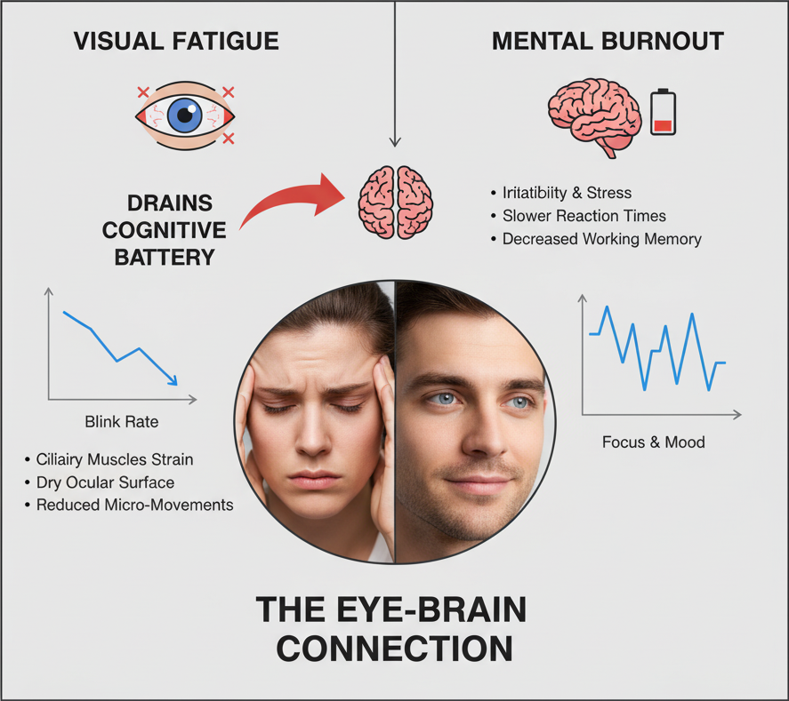 Visual Fatigue and Mental Burnout